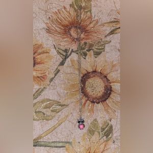 Pink owl necklace